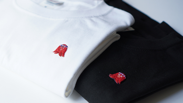 【受注制作】ワンポイント 刺繍 Tシャツ ( たこ )
